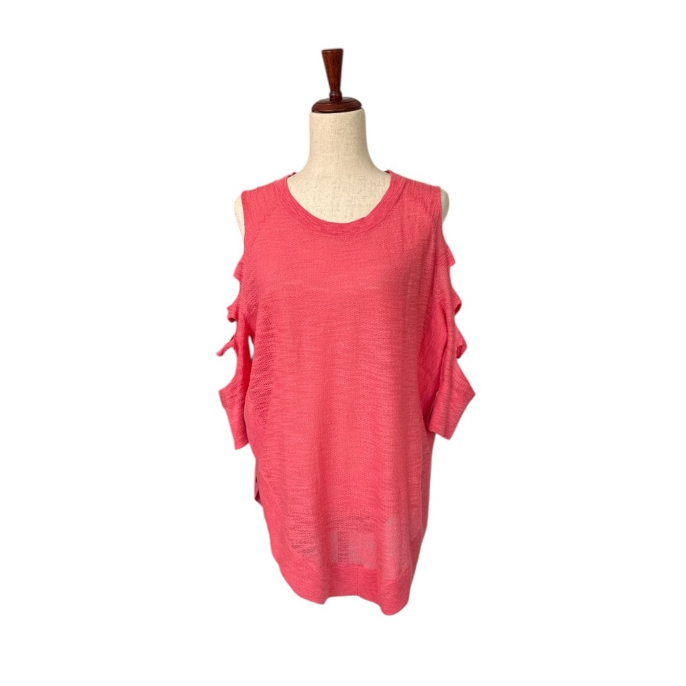 Express Hot Pink Cutout Sleeve Blouse